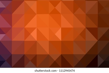 Dark Red vector texture with gradient triangles. Shining colorful illustration with triangles. Brand new design for your business.