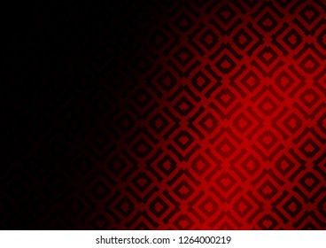 Dark Red vector texture with lines, rhombuses. Modern geometric abstract illustration with lines, squares. Smart design for your business advert.