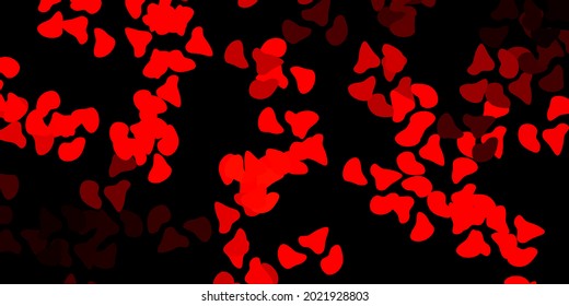 Dark red vector texture with memphis shapes. Modern abstract illustration with gradient random forms. Smart design for your business.