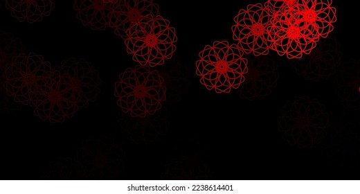Dark Red vector texture with memphis shapes. Colorful illustration with simple gradient shapes. Smart design for your business.