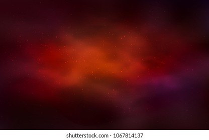 Dark Red vector texture with milky way stars. Blurred decorative design in simple style with galaxy stars. Template for cosmic backgrounds.