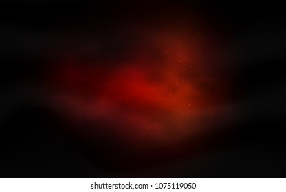 Dark Red vector texture with milky way stars. Space stars on blurred abstract background with gradient. Pattern for futuristic ad, booklets.