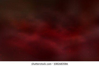 Dark Red vector texture with milky way stars. Shining illustration with sky stars on abstract template. Pattern for futuristic ad, booklets.