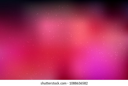 Dark Red vector texture with milky way stars. Blurred decorative design in simple style with galaxy stars. Pattern for futuristic ad, booklets.