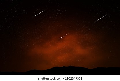 Dark Red vector texture with milky way stars. Modern abstract illustration with Big Dipper stars. Best design for your ad, poster, banner.