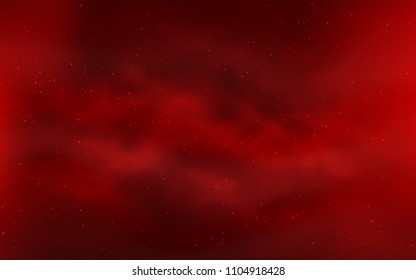 Dark Red vector texture with milky way stars. Glitter abstract illustration with colorful cosmic stars. Pattern for astronomy websites.