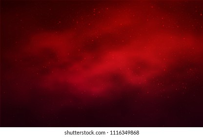 Dark Red vector texture with milky way stars. Modern abstract illustration with Big Dipper stars. Template for cosmic backgrounds.