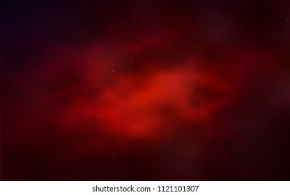 Dark Red vector texture with milky way stars. Blurred decorative design in simple style with galaxy stars. Pattern for astronomy websites.
