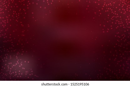 Dark Red vector texture with milky way stars. Glitter abstract illustration with colorful cosmic stars. Pattern for astrology websites.