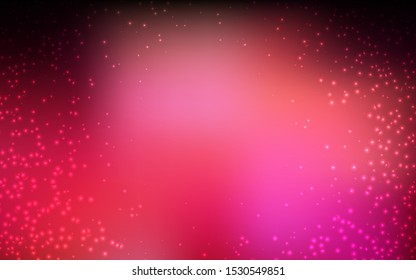 Dark Red vector texture with milky way stars. Modern abstract illustration with Big Dipper stars. Template for cosmic backgrounds.