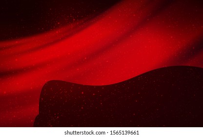 Dark Red vector texture with milky way stars. Shining colored illustration with bright astronomical stars. Best design for your ad, poster, banner.
