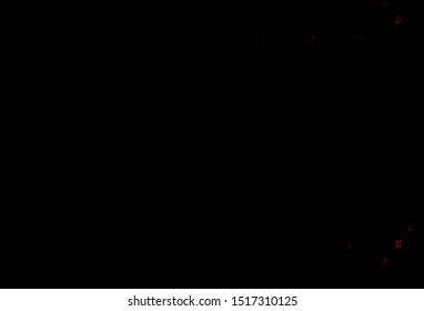 Dark Red vector texture with musical notes. Abstract illustration with colorful symbols of melody. Pattern for websites of musitians.