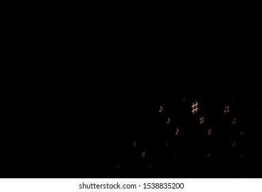 Dark Red vector texture with musical notes. Isolated colorful music keys on abstract background. Template for fasion magazines.