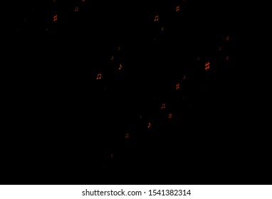 Dark Red vector texture with musical notes. Modern abstract illustration with melody keys. Pattern for school ad, booklets.