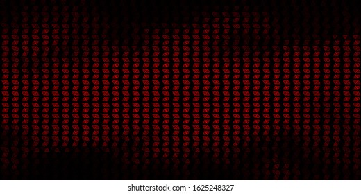 Dark Red vector texture with religion symbols. Illustration with magical signs of spiritual power. Simple design for occult depiction.