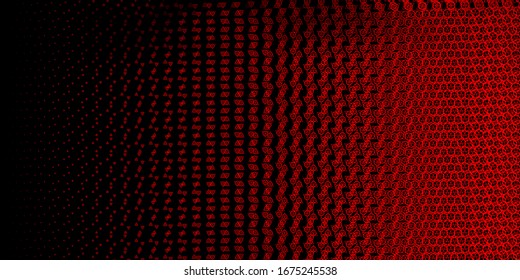 Dark Red vector texture with religion symbols. Abstract illustration with gothic gradient shapes. Design for magic, spiritual events.