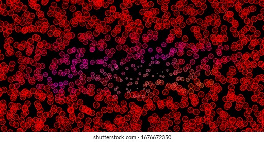 Dark Red vector texture with religion symbols. Colorful mystic symbols with a gradient in ancient style. Background for esoteric, mystic designs.
