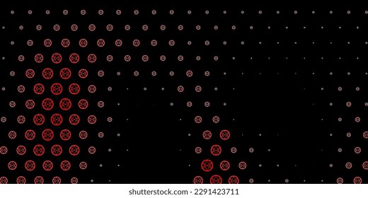 Dunkelrote Vektorstruktur mit religiösen Symbolen. Abstrakte Illustration mit gotischen Farbverlauf-Formen. Hintergrund für esoterische, mystische Designs.
