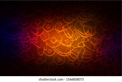 Dark Red vector texture with sweets, candies. Blurred decorative design of desserts in doodle style. Pattern for menu of cafes and restaurants.