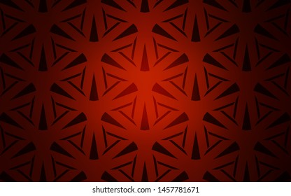 Dark Red vector texture with triangular style. Modern abstract illustration with colorful triangles. Pattern for websites.