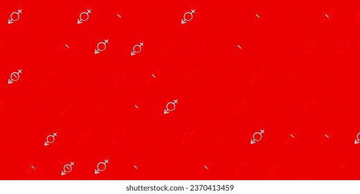 Dark Red vector texture with women rights symbols. Simple design in abstract style with women rights activism. Best design to show the power of women.