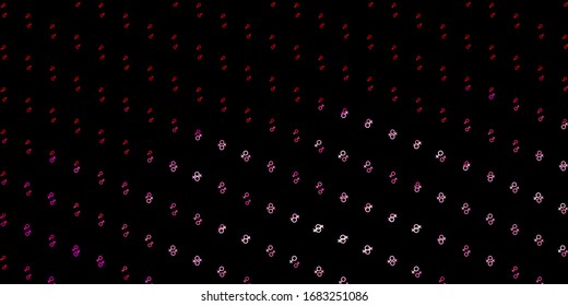 Dark Red vector texture with women's rights symbols. Colorful feminism symbols with a gradient in modern style. Design for International Women’s Day.