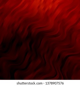 Dark Red vector texture with wry lines. Illustration in abstract style with gradient curved.  Pattern for websites, landing pages.