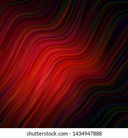 Dark Red vector texture with wry lines. Colorful illustration in abstract style with bent lines. Pattern for commercials, ads.