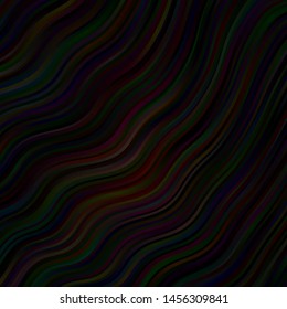 Dark Red vector texture with wry lines. Colorful illustration in abstract style with bent lines. Template for cellphones.