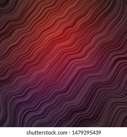 Dark Red vector texture with wry lines. Bright sample with colorful bent lines, shapes. Template for cellphones.