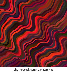 Dark Red vector texture with wry lines. Abstract gradient illustration with wry lines. Pattern for booklets, leaflets.