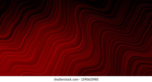 Dark Red vector texture with wry lines. Colorful illustration in simple style with gradient. Abstract design for your web site.