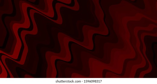 Dark Red vector texture with wry lines. Colorful illustration, which consists of curves. Best design for your posters, banners.