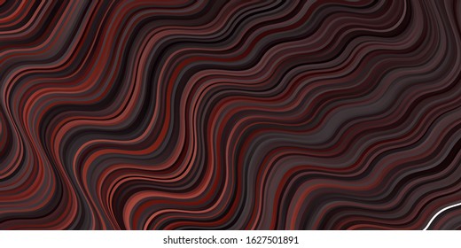 Dark Red vector texture with wry lines. Brand new colorful illustration with bent lines. Pattern for ads, commercials.