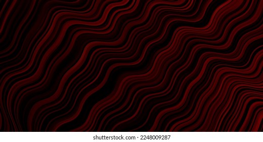 Dark Red vector texture with wry lines. Colorful illustration in circular style with lines. Pattern for busines booklets, leaflets