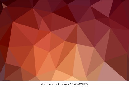 Dark Red vector triangle mosaic texture. Elegant bright polygonal illustration with gradient. The template for cell phone's backgrounds.