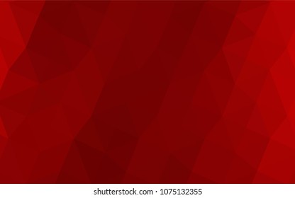 Dark Red vector triangle mosaic template. Glitter abstract illustration with an elegant design. Brand-new style for your business design.