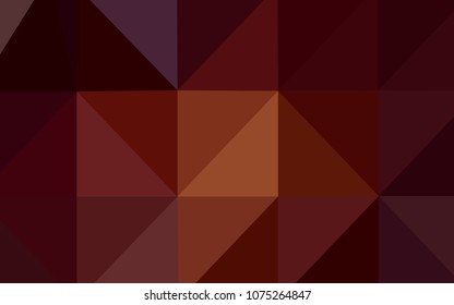 Dark Red vector triangle mosaic cover. Shining polygonal illustration, which consist of triangles. That pattern can be used as a part of a brand book.