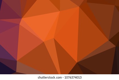 Dark Red vector triangle mosaic texture. A sample with polygonal shapes. A completely new template for your business design.