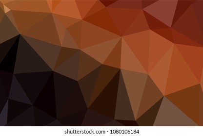 Dark Red vector triangle mosaic cover. Creative geometric illustration in Origami style with gradient. Triangular pattern for your business design.