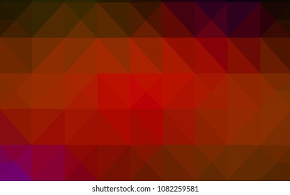 Dark Red vector triangle mosaic texture. Geometric illustration in Origami style with gradient.  A completely new template for your banner.