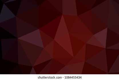 Dark Red vector triangle mosaic template. A sample with polygonal shapes. Best triangular design for your business.