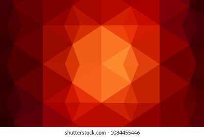 Dark Red vector triangle mosaic cover. A completely new color illustration in a polygonal style. Polygonal design for your web site.