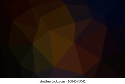 Dark Red vector triangle mosaic texture. Triangular geometric sample with gradient.  A completely new design for your leaflet.