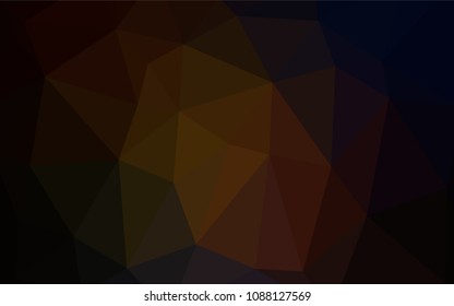 Dark Red vector triangle mosaic texture. Triangular geometric sample with gradient.  The best triangular design for your business.