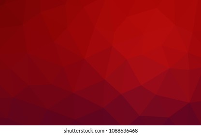Dark Red vector triangle mosaic cover. A sample with polygonal shapes. Brand new style for your business design.