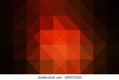 Dark Red vector triangle mosaic template. Modern abstract illustration with triangles. A completely new template for your banner.