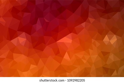 Dark Red vector triangle mosaic cover. Colorful illustration in polygonal style with gradient. New template for your brand book.