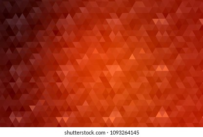 Dark Red vector triangle mosaic background. Colorful illustration in abstract style with gradient. The polygonal design can be used for your web site.