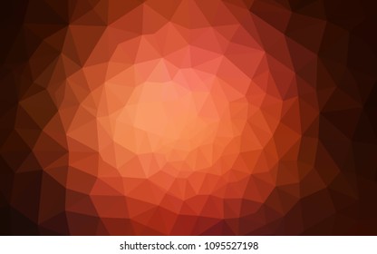 Dark Red vector triangle mosaic cover. Triangular geometric sample with gradient.  New template for your brand book.